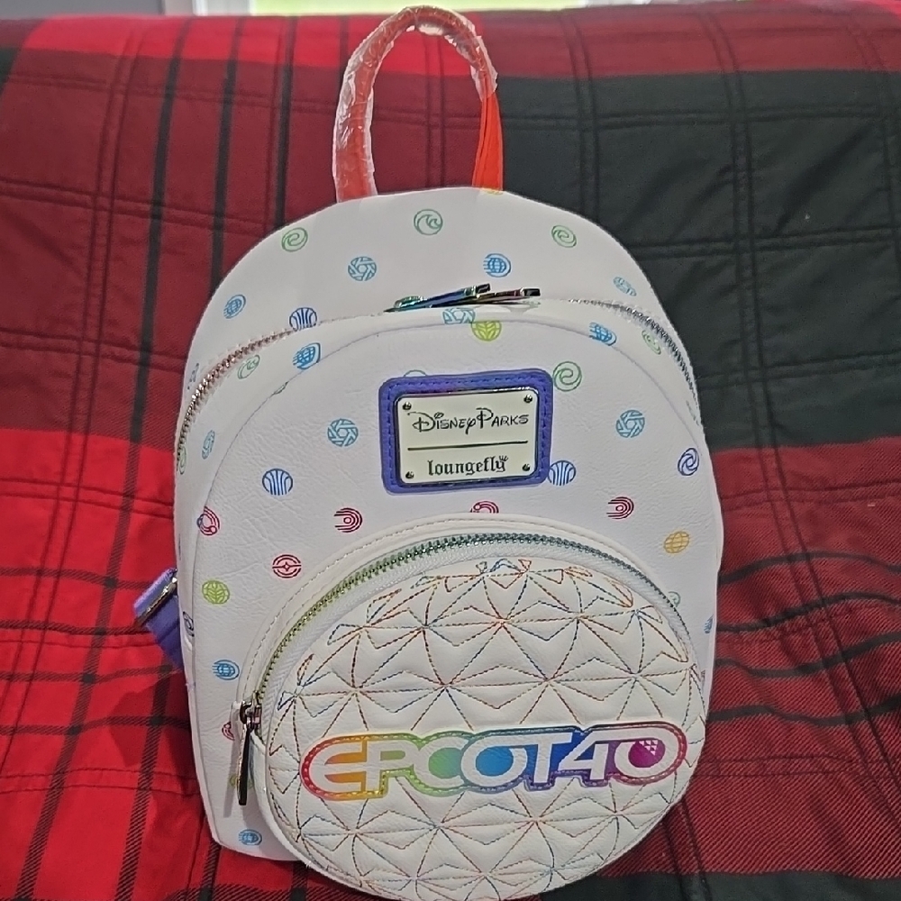 Loungefly Disney Parks Authentic EPCOT40 Backpack, White